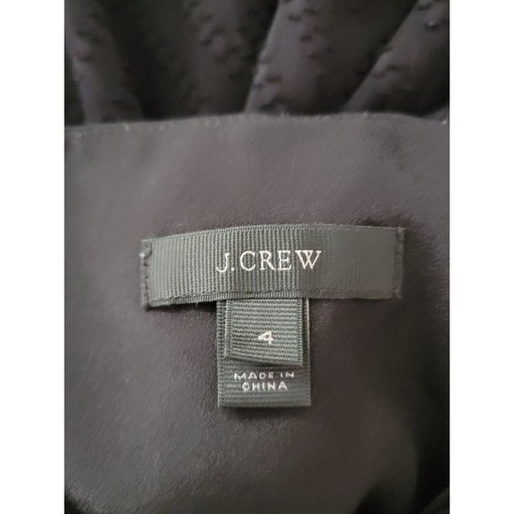 J Crew Womens A lined Black Sheer Chevron Print Dress Fully Lined Size 4 - Picture 5 of 5